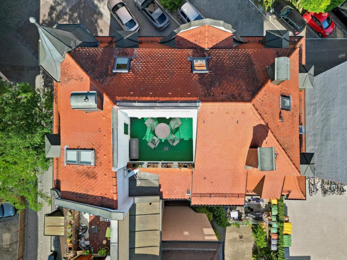 Stilvolle Wohnung: Private Dachterrasse - Zentral Augsburg Exterior foto