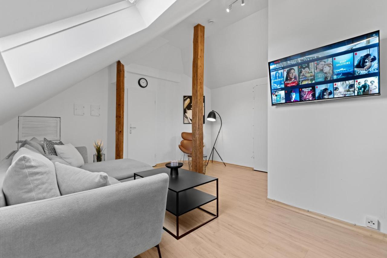 Stilvolle Wohnung: Private Dachterrasse - Zentral Augsburg Exterior foto