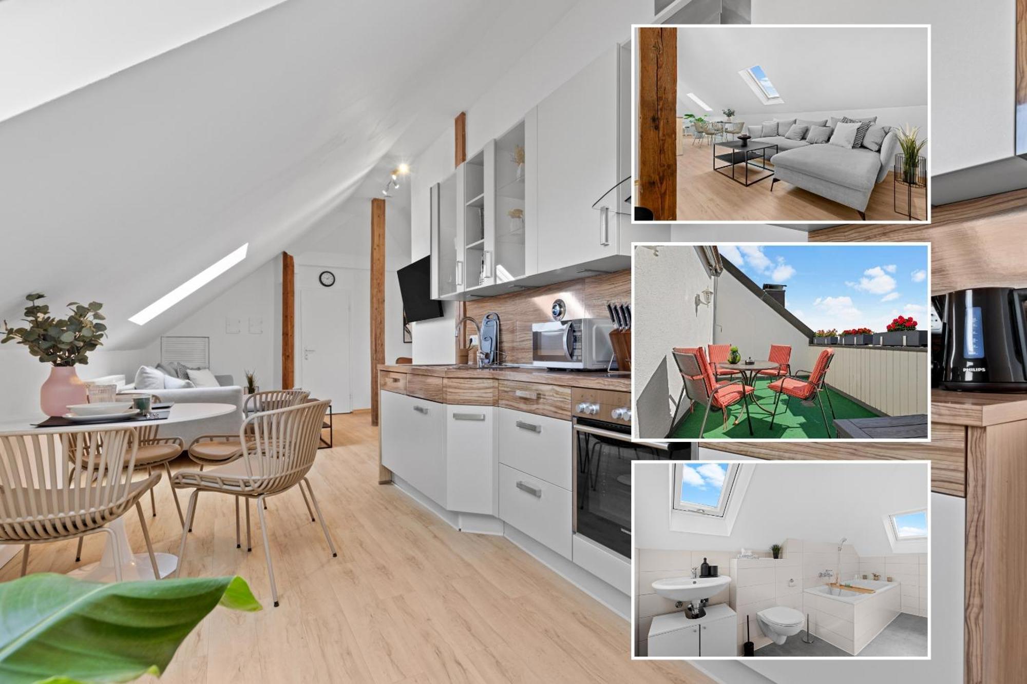 Stilvolle Wohnung: Private Dachterrasse - Zentral Augsburg Exterior foto